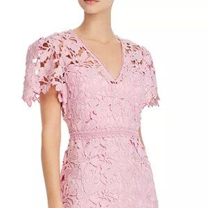 NWT Shoshanna Calandra Lace Flare Hem Pink Dress Size 2